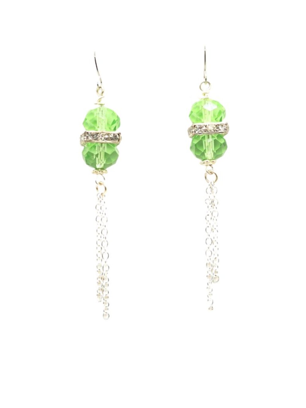 Green Crystals 2 Earrings